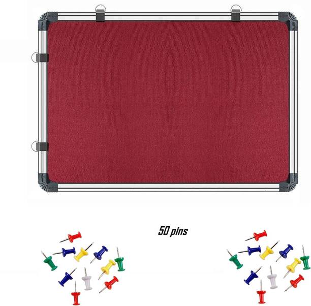 Smartix Notice Board 2x3 feet / Pin Up Display Board with 50 pins for Office and Home Notice Board