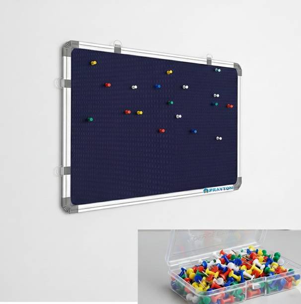 Pravyon 2x3 Feet Premium Notice Board,Pin-Up Display Board + 50 Push Pins Combo Notice Board