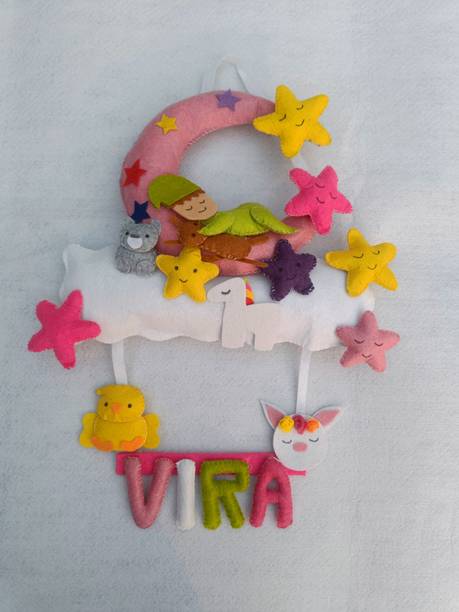 Fabcraft SLEEPING BABY THEME NAME HANGING BABY SHOWER, KIDS ROOM INTERIOR, BIRTHDAY GIFT, PERSONALIZATION, CUSTOMIZATION