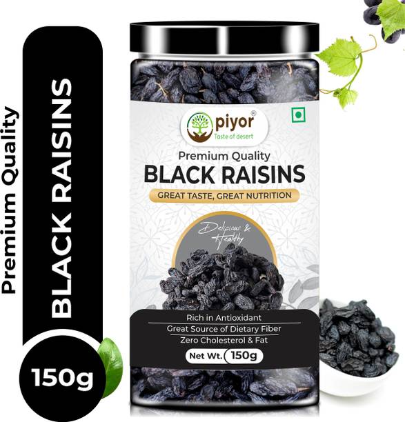 PIYOR 100% Natural Premium Quality Seedless Big Size Kishmish Best Raisins(150 G) Raisins