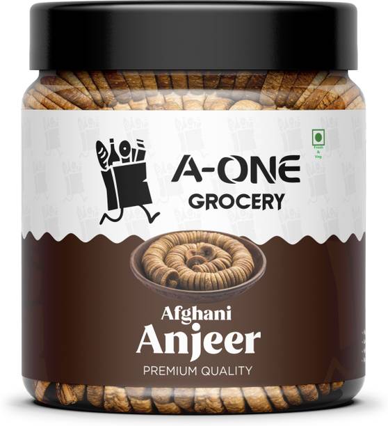A-ONE GROCERY Premium Afghani Anjeer | Fresh Dry Fruit | Anjir | Glass Jar Figs