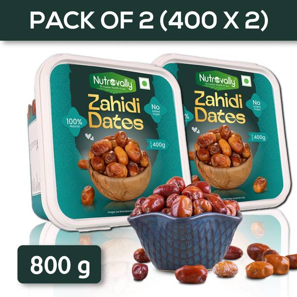 NutroVally Premium Zahidi Dates 800g | High-Fiber Superfood for Bone Health & Wellness Dates