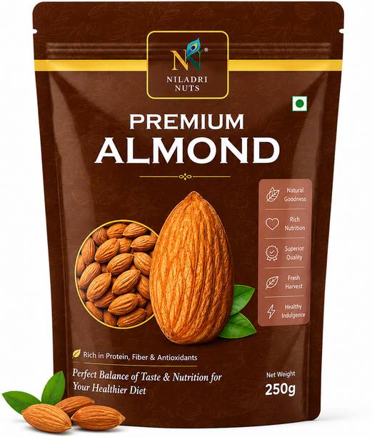 niladri nuts Premium Almonds (Badam) – Crunchy & Fresh Dry Fruits Almonds