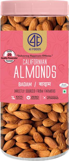 41 foods Premium California Almonds|Healthy Crunchy Badam Giri|Rich in Protein| Almonds