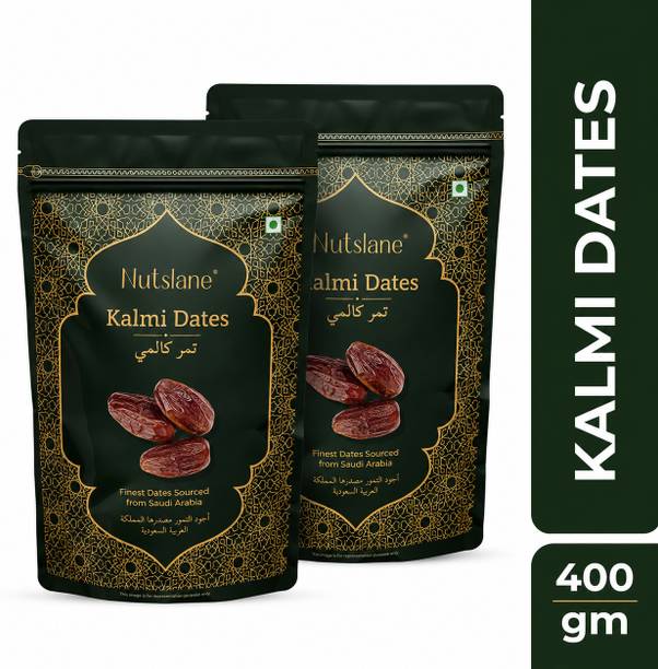 Nutslane Premium Fresh Queen Kalmi Dates 400g, Khajoor, Dry Fruit, High in Fiber & Energy Dates