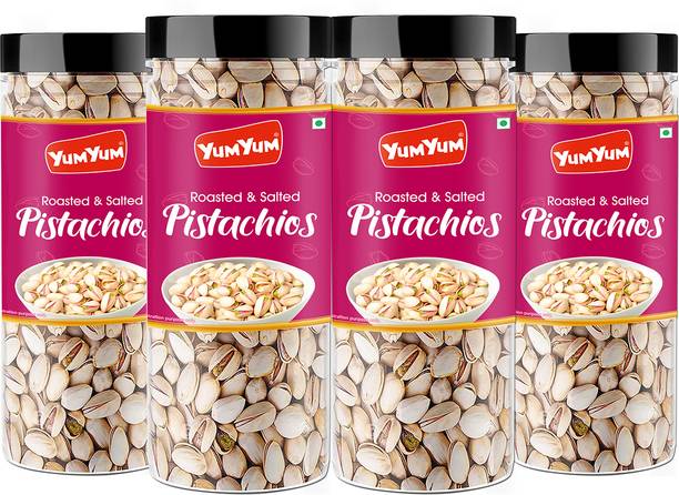 YUM YUM Premium Roasted & Salted Pista Nut 600g (Pack of 4-150g Each) Pistachios
