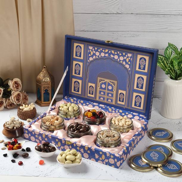 Sonature flower design Dryfruits Gift box 100 % Natural Coated Dryfruits Almonds, Cashews, Pistachios