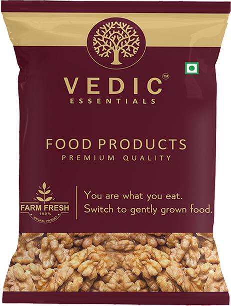 VEDIC ESSENTIALS 100% Pure Natural & Premium Walnut Broken Kernels, Walnuts Without Shell, Akhrot Walnuts