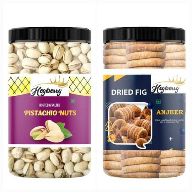 Heyberry Premium Dry Fruits Combo Pack 1kg Pistachios, Figs