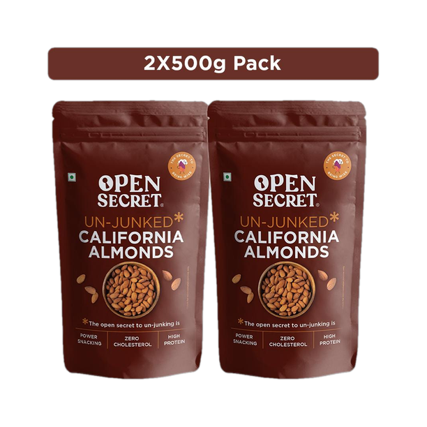 OPEN SECRET Premium California Badam - High Protein Dry Fruit, Fasting Vrat Special Almonds
