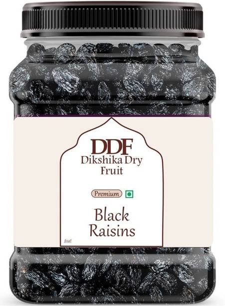 Dikshika Dry Fruits Premium Black Raisins | Kali Kishmish | Munakka Dry Fruits and Tasty Raisins