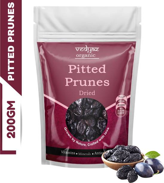 Vedyaz Organic Dried Pitted Prunes Dry Fruits for eating - Seedless Prunes