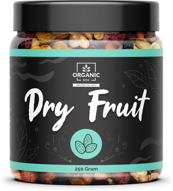 Organic Box Healthy Mix Dry Fruits and Nuts, 250 gm Healthy Gift Hamper for Every Occasion Assorted Nuts