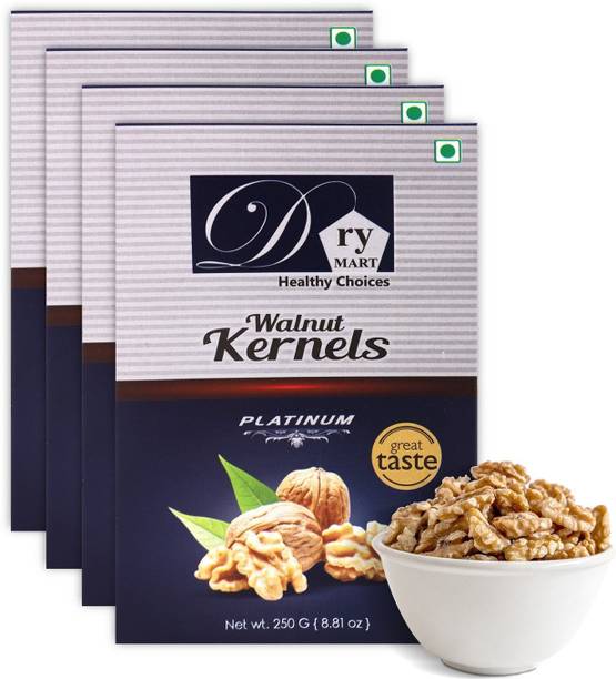 Dry.Mart Kashmiri 1 KG Fresh Walnut Kernels/Walnuts without Shell/Akhrot Giri, Healthy & Delightful, Used for Snacking, Ingredient for Recipes, Cuisines & Desserts, Vaccum Pack Walnuts