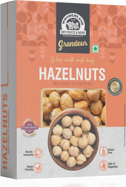 WONDERLAND Foods Grandeur Premium Hazel Nuts 200g | Hazel Nut Kernels | Healthy Snacks Hazelnuts