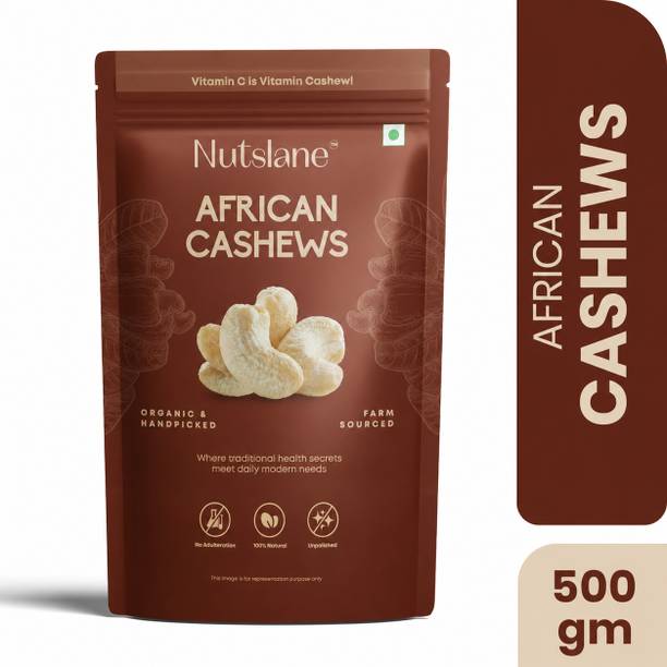 Nutslane Premium African Natural Cashews 450g, Kaju Badam, Dry Fruits, Healthy Snack Cashews