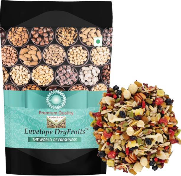 Envelope Dryfruits Mixed Dry Fruits | Healthy nutmix | Trial Mix | Dry Fruit Mix, 1 Kg Walnuts, Almonds, Cashews, Dates, Dry Dates, Assorted Fruits &amp; Nuts, Assorted Seeds &amp; Nuts