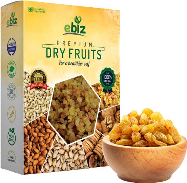 eBiz Raisins 900g | 100% Natural Seedless Kishmish | Soft Juicy | Dry Fruits Pack Raisins