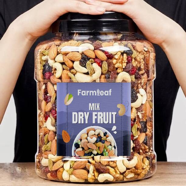 FarmLeaf Mix Dry Fruit | Panchmeva | 500gm | A Almonds, Cashews, Raisins, Dry Dates, Assorted Fruits & Nuts