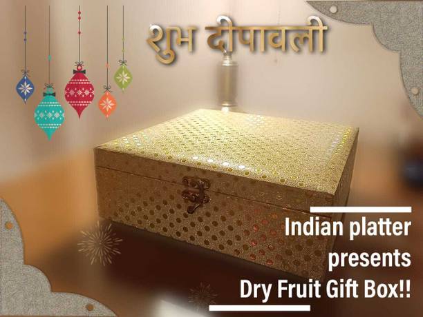 Indian Platter Diwali Dry Fruit Hampers - Exotic Jaipur Edition Almonds, Cashews, Pistachios, Figs