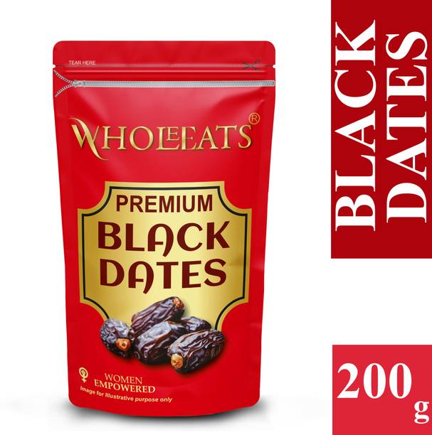 wholeeats Black Dates | Khajoor Dry Fruits | Gourmet Khajur Dates Dates