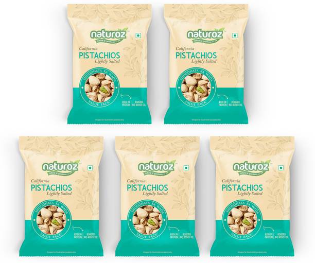 Naturoz Roasted California Pistachios Lightly Salted | Rich in Protein 425g Pistachios
