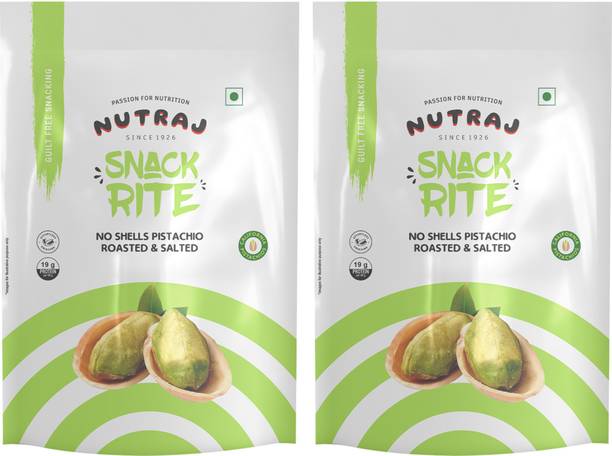 Nutraj Snackrite No Shell Pistachio Kernels 200g (100g x 2), California Roasted Salted Pistachios