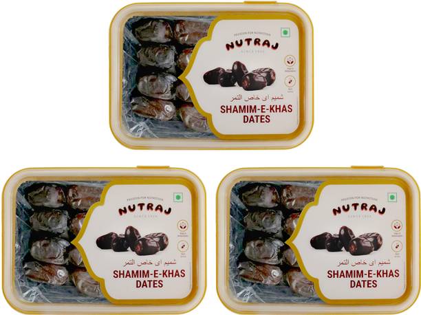 Nutraj Shamim E Khas Dates 1.2 Kg (400g x 3),Shamim Khajoor Dry Fruits Dates