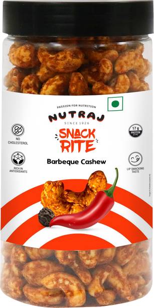Nutraj Snackrite Barbeque Cashew 400g, Roasted Salted Kaju, Flavor Cashew, Dry Fruits Cashews