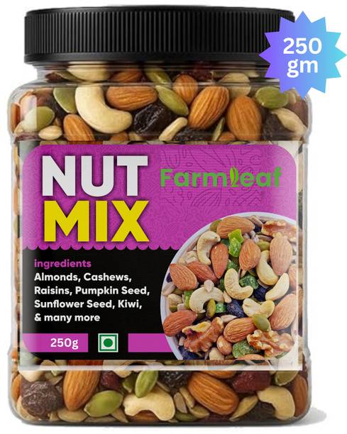 FarmLeaf Mewa Mix | Nut Mix | 250gm |(AAA Almonds, Cashews, Raisins, Apricots, Dates, Gooseberry