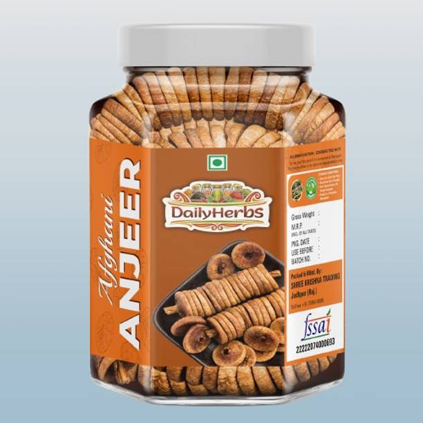 DAILYHERBS Premium Dried Afghani Anjeer | Dryfruits Figs | Fresh Dried Figs