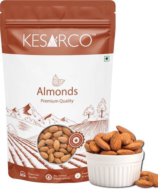 KESARCO Regular Californian Almonds 1kg | Raw Badam | Rich in Protein & Fiber Almonds