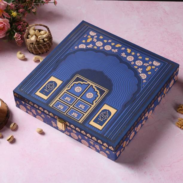 Riwaz Dry Fruit Gift Box Wedding Festival Hamper Almonds, Cashews, Pistachios, Raisins