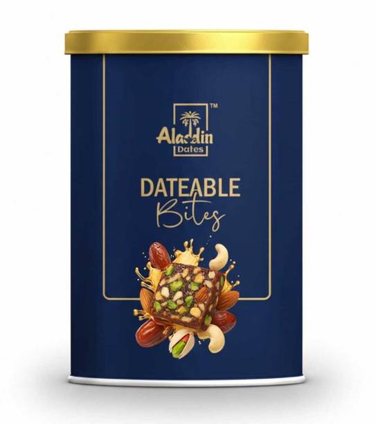 Aladdin Dates Dateable Bites | Made with Pure Ghee, Honey, Pista, Cashews & Almonds Dates, Almonds, Cashews, Pistachios
