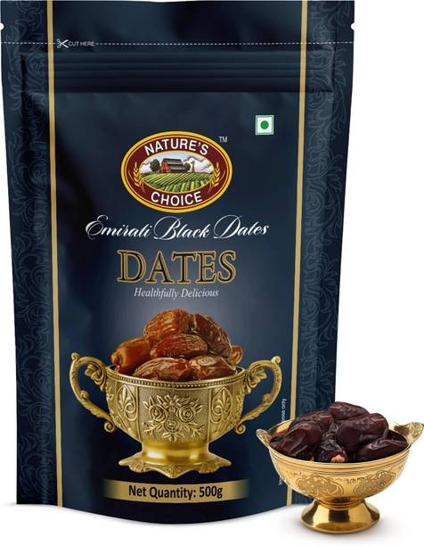 Nature's Choice Emirati Black | Naturally Wet Khajoor for Strong Bones | Healthy Delight Dates