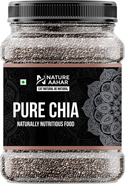 Nature Aahar organic Raw Chia for Weight loss Management, with Omega 3 and Fiber, and Calcium Chia Seeds, Black Chia Seeds