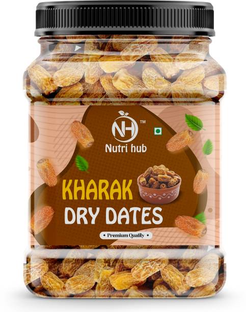Nutri Hub Kharak Dry Dates Premium Quality for a Healthy Snack| Peela Sukha Khajoor|Yellow Dry Dates
