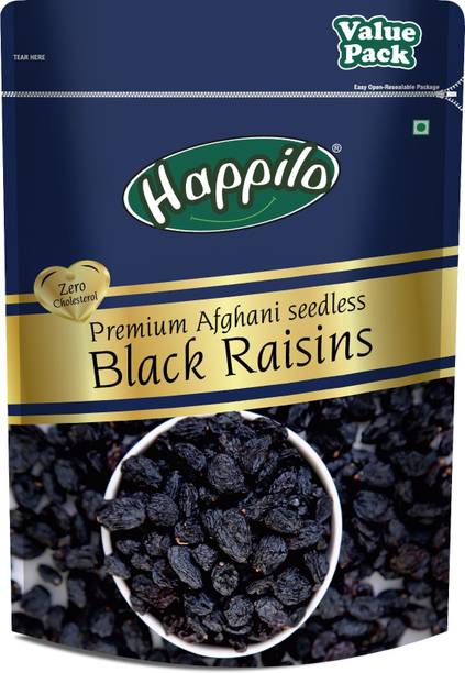 Happilo Premium Seedless Black Raisins Value Pack, Antioxidants, Naturally Sweet Raisins