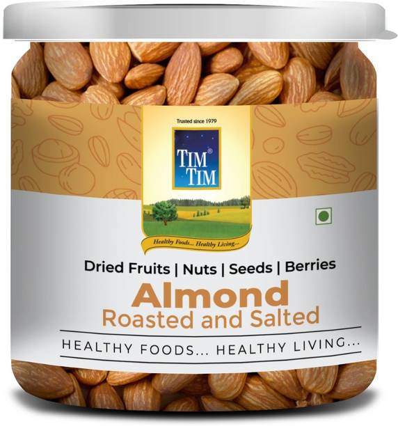 Tim Tim Premium Almonds Roasted & Salted 200g, High Protien Snack and Crunchy Nuts Almonds