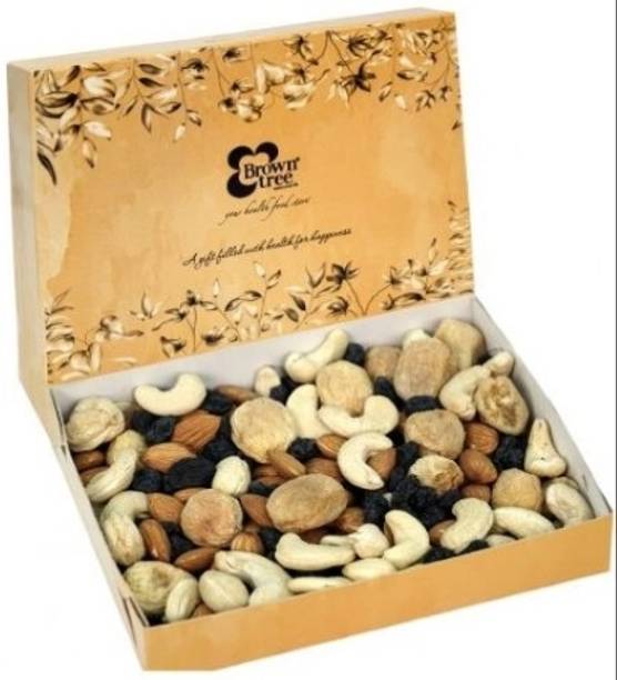 Brown tree Dry fruits & nuts box / Diwali Gift Hamper/ BT Platinum small