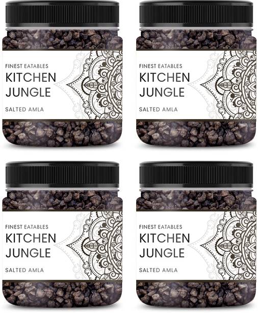 Kitchen Jungle Dried Salted Amla (4 * 300 g) Jar Pack | Sukha Amla