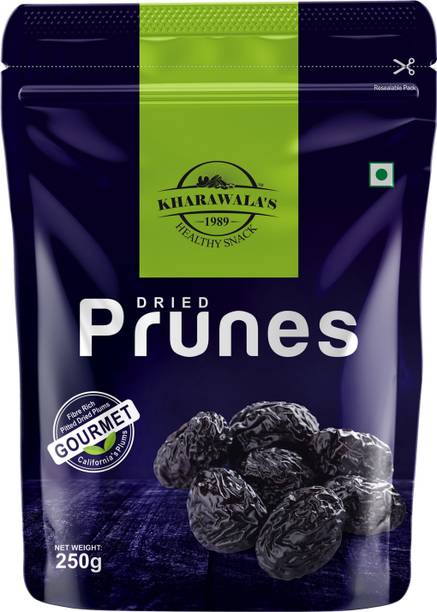 KHARAWALA'S Prunes Dried Pack of 1 - 250 Grams Prunes