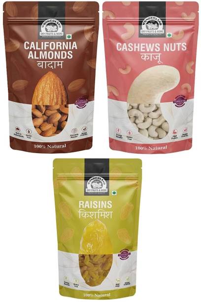 WONDERLAND Almonds-Cashews-Raisins-200g-Each Almonds, Cashews, Raisins