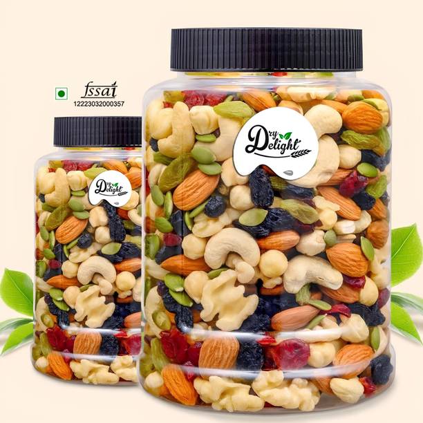 DRYDELIGHT Premium Dry Fruit Mix | Mewa Mix | Healty & Tasty Almonds, Cashews, Dry Dates, Kiwi, Pistachios, Raisins, Golden Berries, Assorted Seeds & Nuts