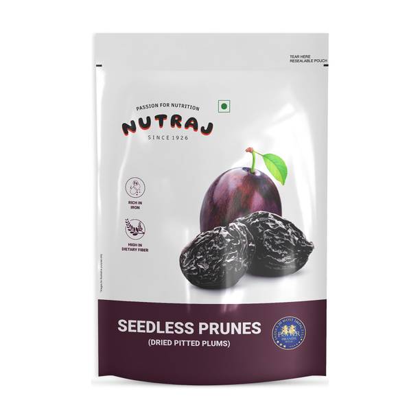 Nutraj Seedless Prunes 200g, Dried Pitted Plums Prunes, Dry Fruits Prunes