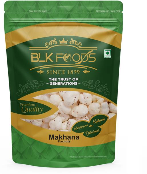 BLK FOODS Makhana 200g | Dry fruits |Rich in Calcium Fox Nut