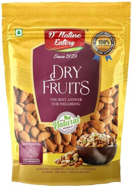D'Nature Eatery California Almonds 500gm Packed with Vitamin E & Protien Natural Badam Almonds