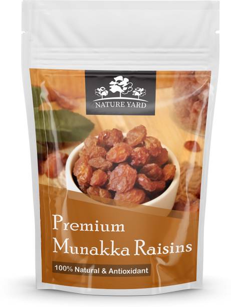 NATURE YARD Premium Abjosh Munakka Raisins - Organic Dry Fruits Raisin/Kishmish/Kismis Seed Raisins