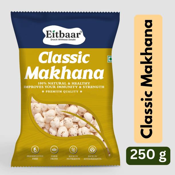 Eitbaar Farm Fresh Classic Makhana | High Protein Lotus Seeds | Preservative-Free Foxnut Makhana