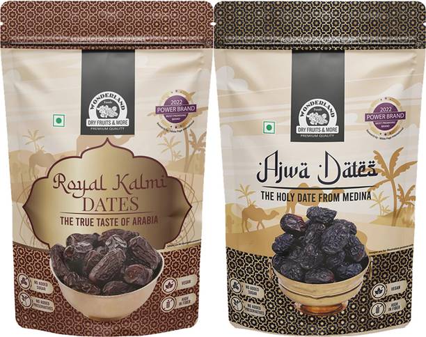 WONDERLAND Foods - Dry Fruits Ajwa & Kalmi Dates 400g | Healthy & Nutritious Soft Khajoor Dates